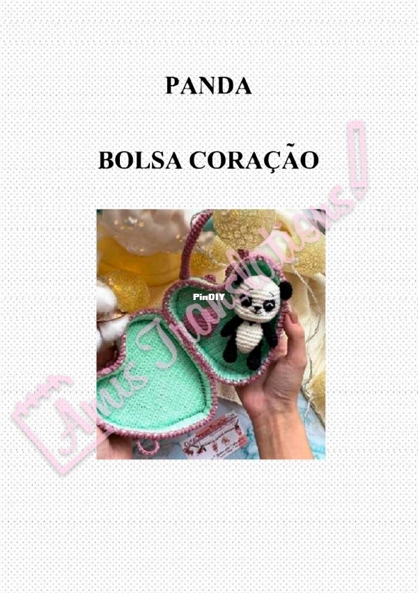 Cute Dream Toys Design - Babaika zaika - Alexandra Razinkova - Panda in Heart - Portuguese