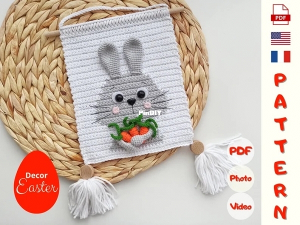Plyushki Toys - Tatsiana Paddubskaya - Tatiana Poddubskaya - Wall Hanging Easter Bunny.jpg