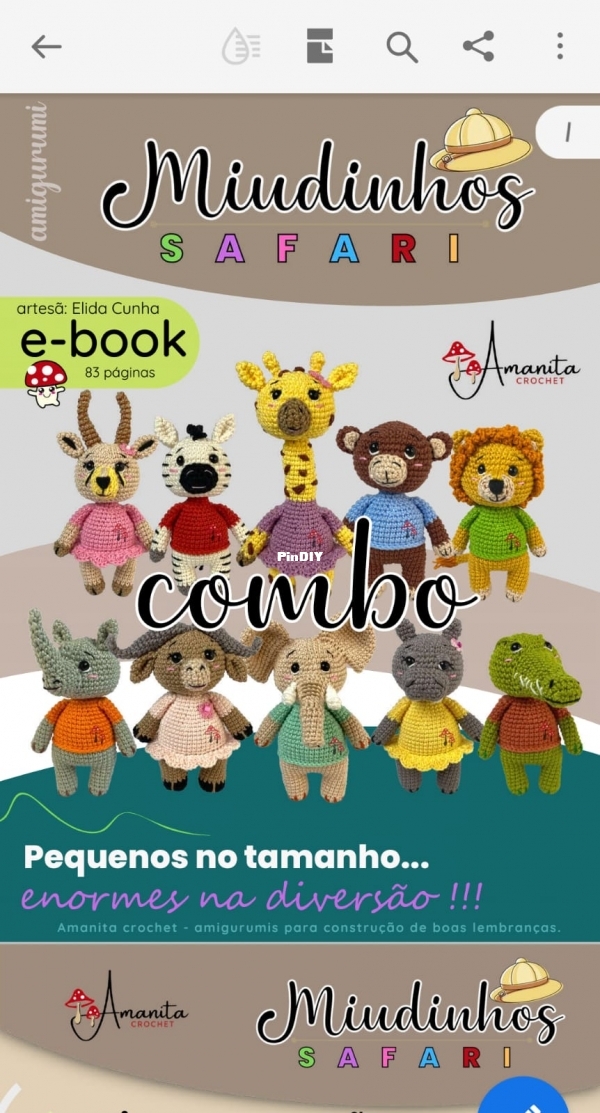 Amanita Crochet - Elida Cunha -  Miudinhos Safari - Portuguese.jpeg