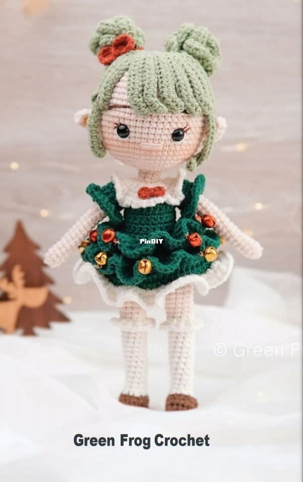 Green Frog Crochet - Thuy Anh - Đặng Thùy Anh - Chirstmas Tree Elf  - Russian.jpg
