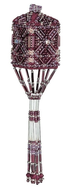 Stitched &amp; Beaded Tassel  MHBT1 - Plum Tassel.jpg