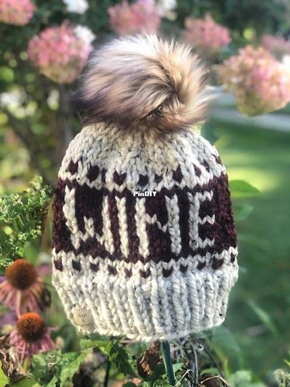 Wine Beanie Lady Jay Crochet