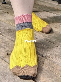 Needs Sharpening Pencil Socks by Heather M. Wright Free