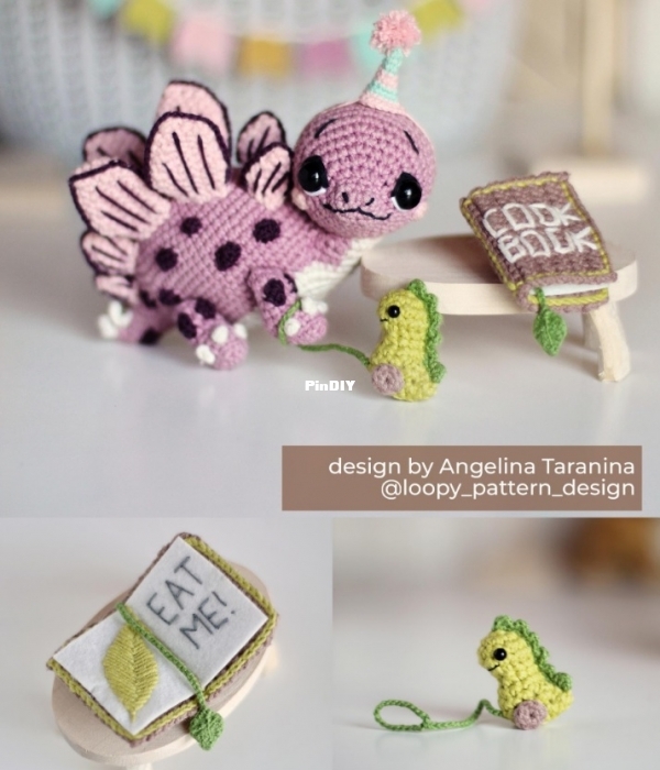 Loopy Pattern Angelina Taranina Bonus Party Hat, Cookbook and Dinosaur Toy.jpg