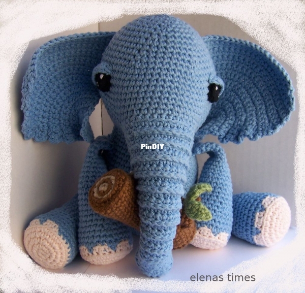 Elenas Times - Elena - Elephant - Baby Elephant with Tree Log.jpg