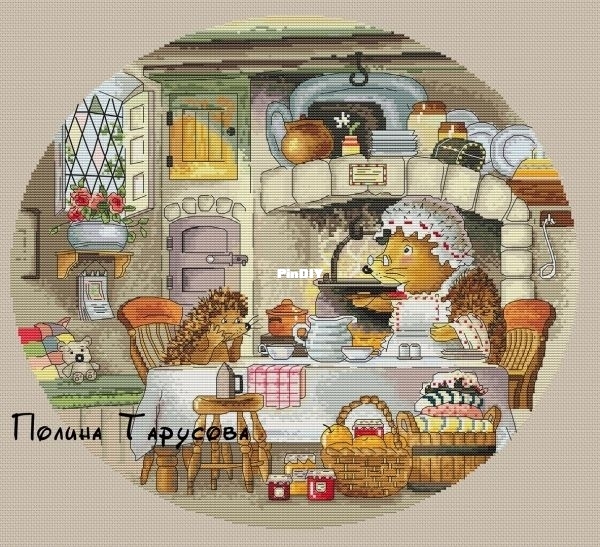 Hedgehogs - Baking With Mama by Polina Tarusova orig.jpg