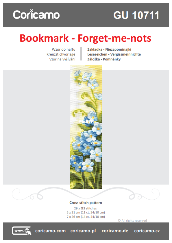 Coricamo - GU 10711 - Bookmark - Forget-me-nots.png