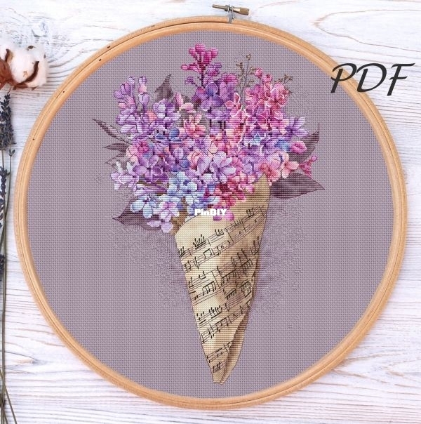 Ameli Stitch - Lilac in Music Paper by Anna Smith orig.jpg