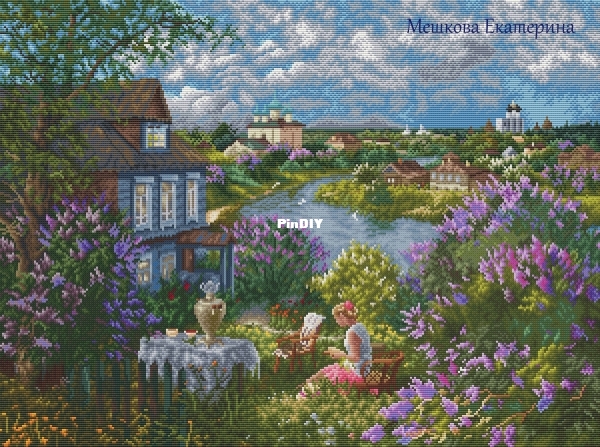Meshkova Ekaterina - The smell of lilac floated over the city.jpg