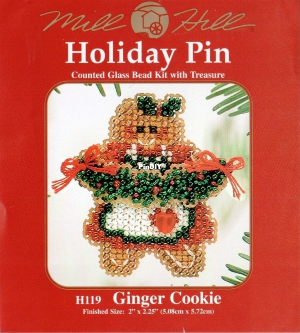 Ginger Cookie H119 Holiday Pin Mill Hill (1).jpg