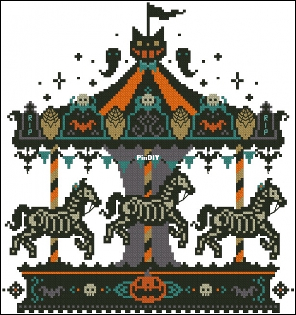 The Witchy Stitcher - Vintage Halloween Carousel XSD.jpg