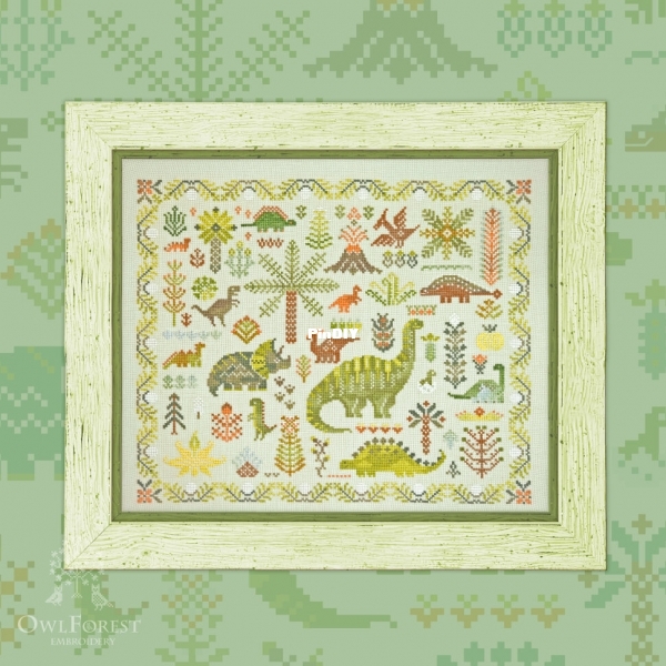 совиный лес (OwlForest Embroidery) - Динозавровый лес.jpg