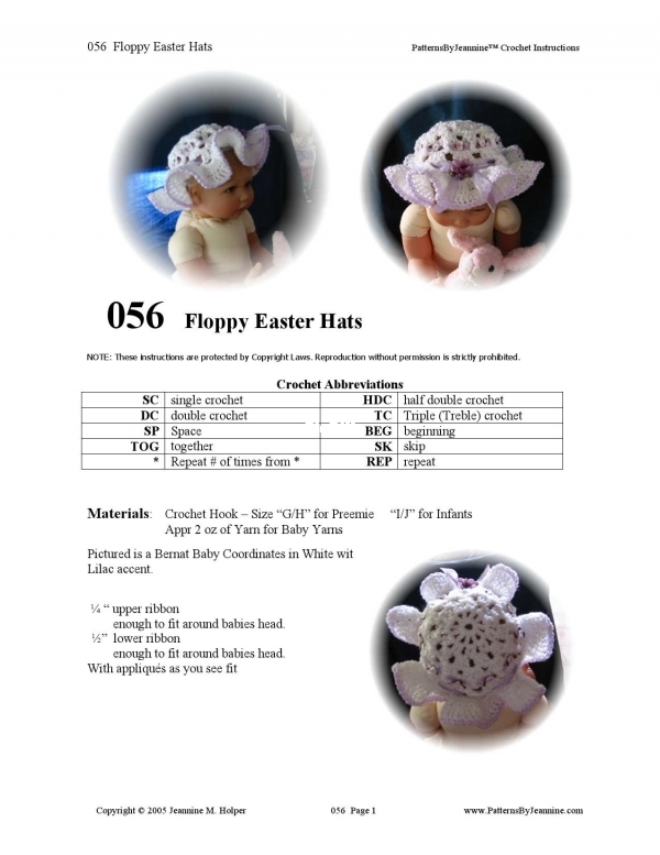 056 Floppy Easter Hats 001 Basics Booties By Jeannine M. Holper_000001.jpg