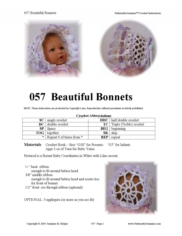 057 Beautiful Bonnets 001 Basics Booties By Jeannine M. Holper_000001.jpg