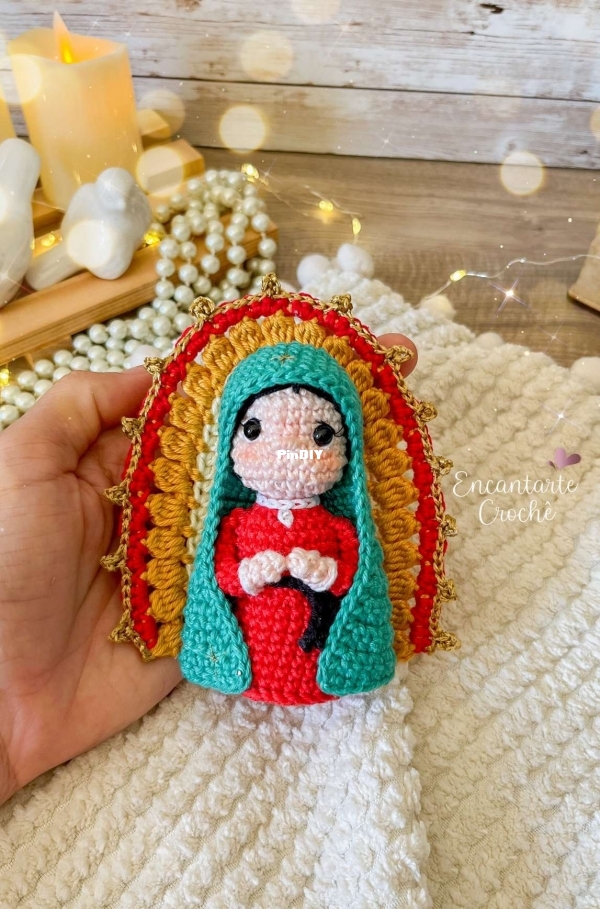 Encantarte Croche - Edna Alcantara - Mini Virgem de Guadalupe - Portuguese