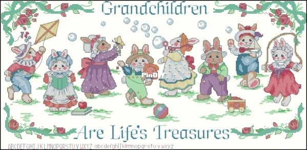 13560 Grandchildren are Life&#039;s Treasures-DIM+DMC.jpg