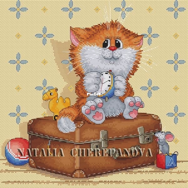 Черепанова Наталья - Кот с игрушками.jpg