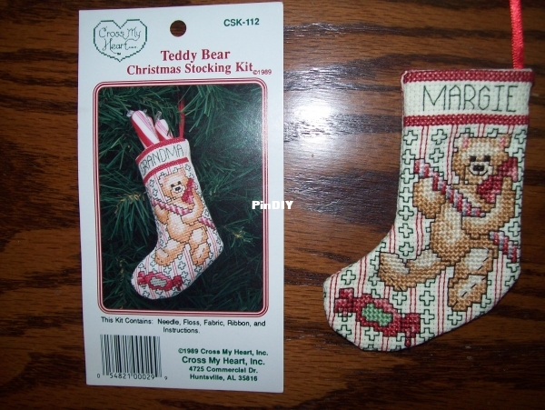 Teddy Bear Christmas Stocking by Cross My Heart 001.JPG