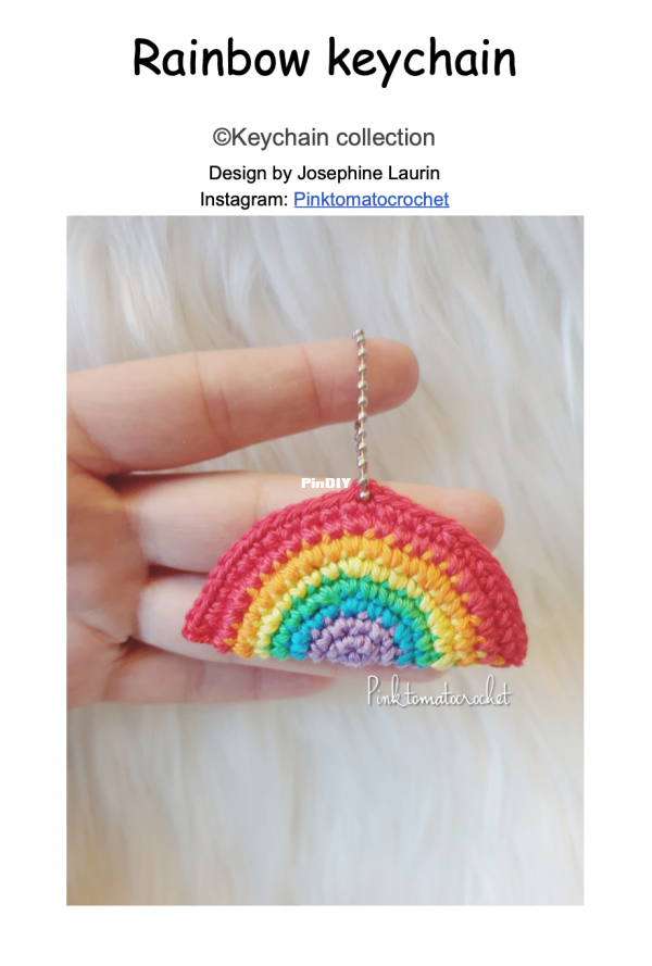 Pink Tomato Crochet - Josephine Laurin - Rainbow Keychain.png