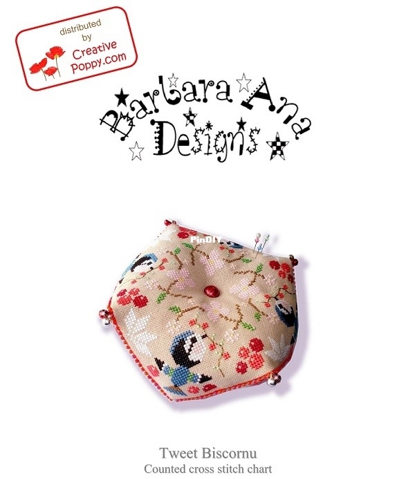 Barbara Ana Designs BAN184 Tweet Biscornu.jpg