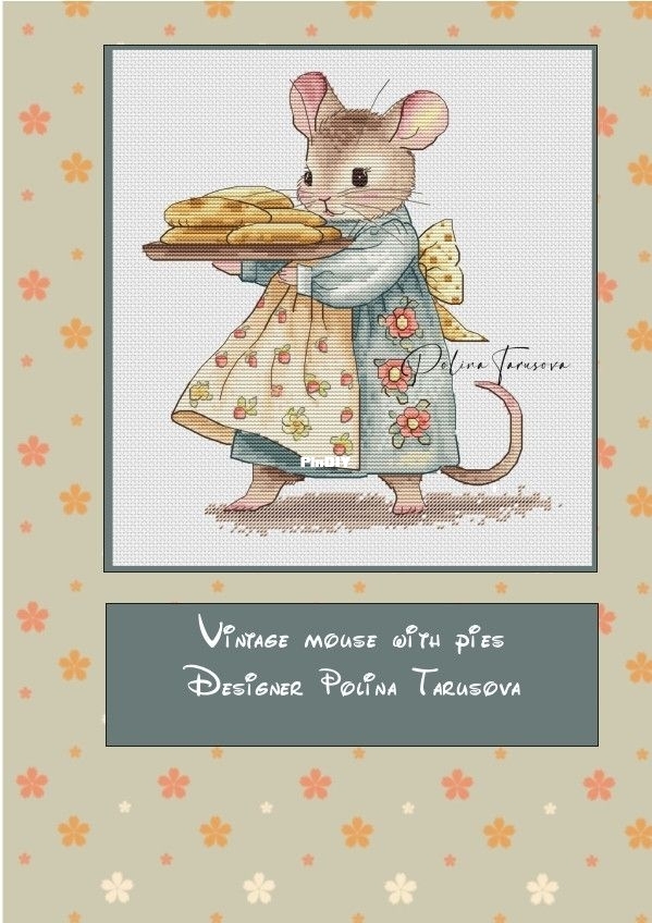 Vintage Mouse With Pies by Polina Tarusova.jpg