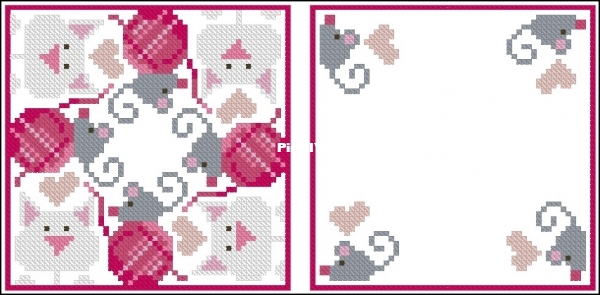 Barbara Ana Designs - Playful Kittens Biscornu XSD.jpg