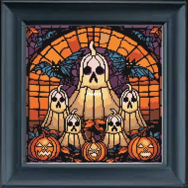 Pumpkin Ghosts Halloween.JPG