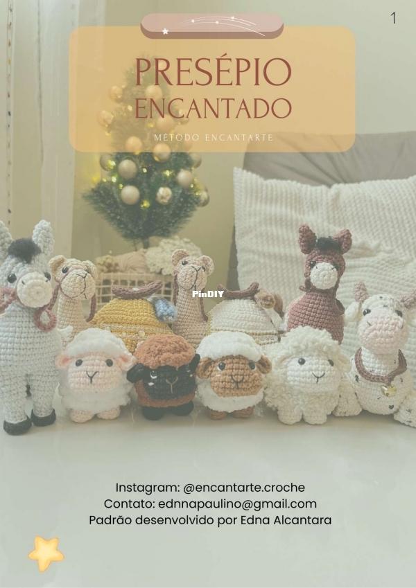 Encantarte Croche - Edna Paulino de Alcantara - Presepio Encantado Bichinhos do Presépio - Portugu ...