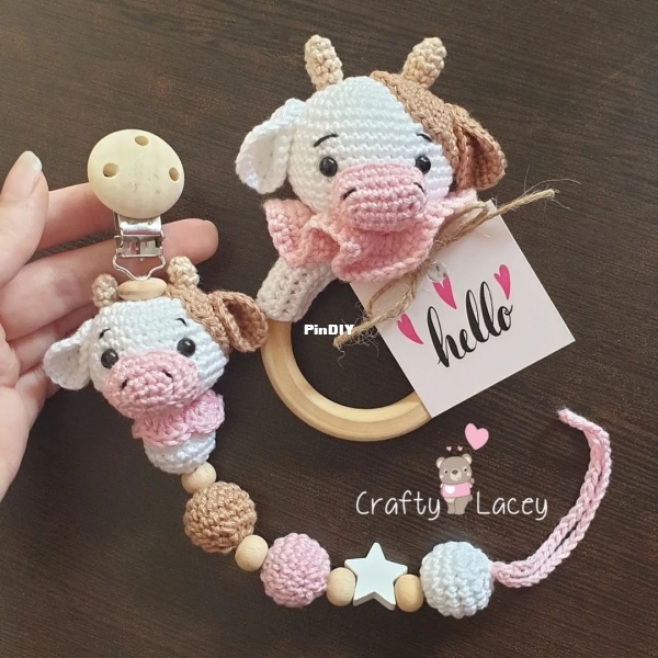 Crafty Lacey Cow Rattle and Pacifier Clip 1.jpeg