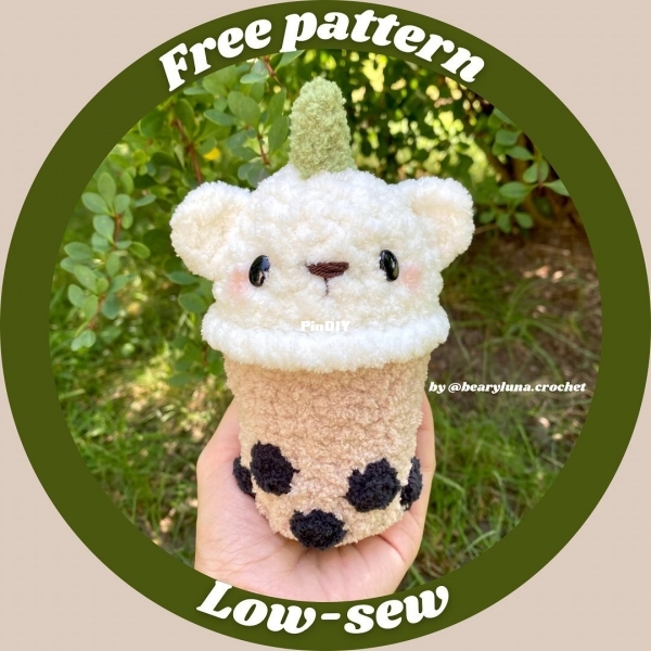 Free Bobba bear amigurumi pattern low sew