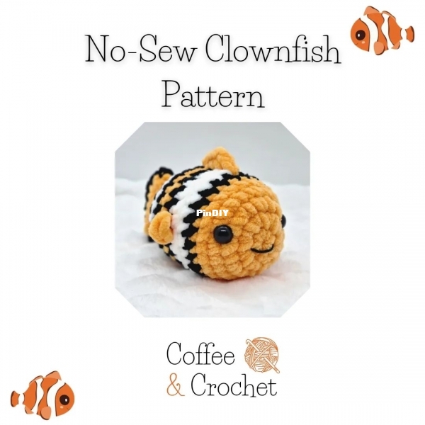 Free pattern Coffee & crochet memo clownfish 