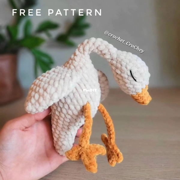 Goose no sew amigurumi pattern free 