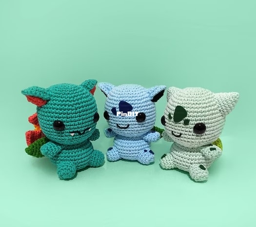 04 Bulbasaur, Ivysaur &amp; Venosaur - Vin Crafty.jpg
