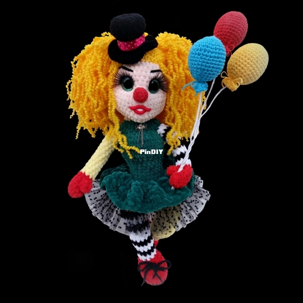 Mazurenko Toys - Evgenia Mazurenko - Клоунесса Лилу - Mk Clown Lilu 35 cm - Russian