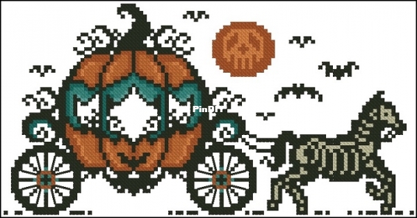 The Witchy Stitcher - Vintage Pumpkin Carriage XSD.jpg