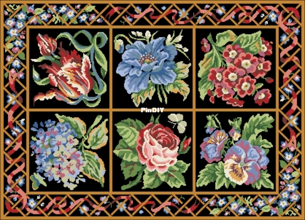 Glorafilia - Floral Pattern Tapestry Rug 1.jpg