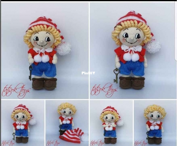 Tatsok Toys - TatyanaTatiana Sokolova - Буратино - Pinocchio 20 cm - Russian