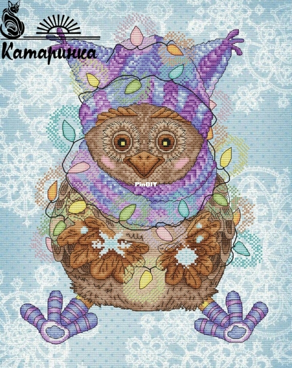 Ekaterina Saitova Owl with garland.jpg