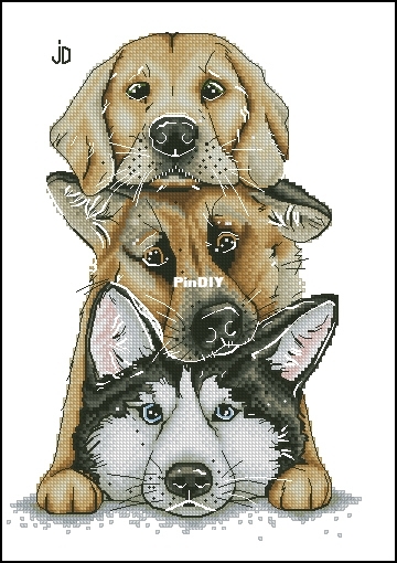 Three dogs by Zhanna Dick  Janna Dik.jpg