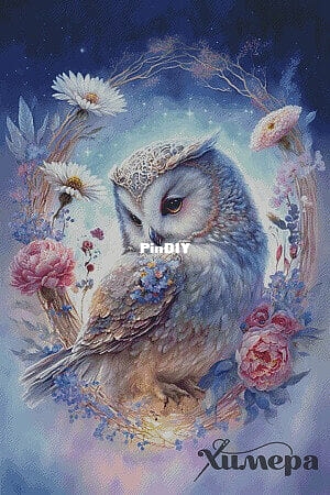 Сова в цветах - Химера.jpg