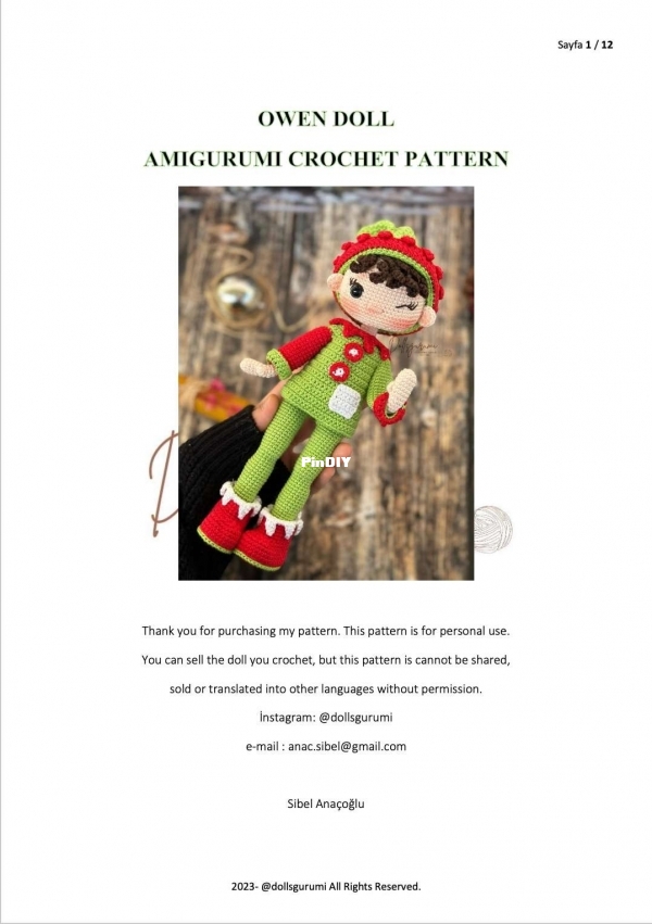 Dollsgurumi - Sibel Anaçoğlu - Owen Doll - English