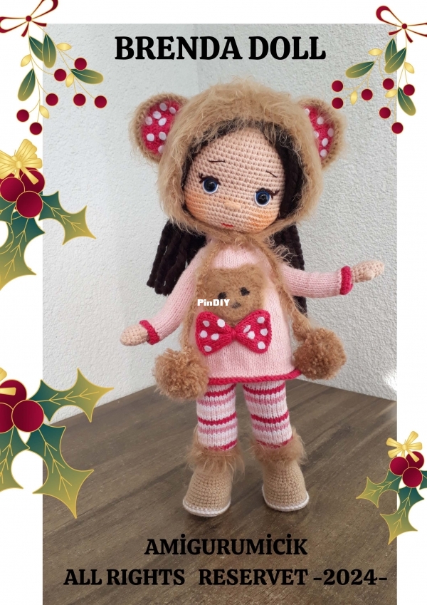 Amigurumicik - Brenda Doll 35cm - Türkçe