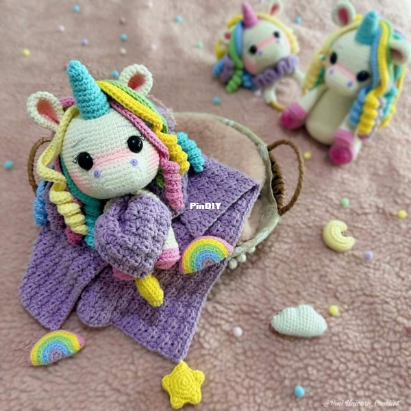 Pink Unicorn Crochet - Juliana Scarpa - Naninha Pink Unicórnio - Portuguese