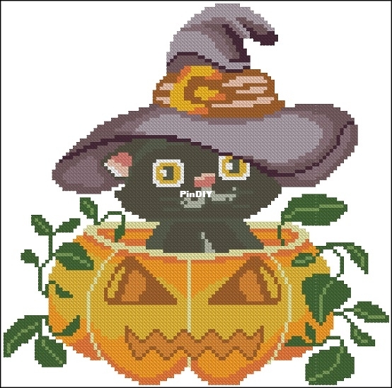 Cross Stitch Pattern - Halloween Cat XSD.jpg