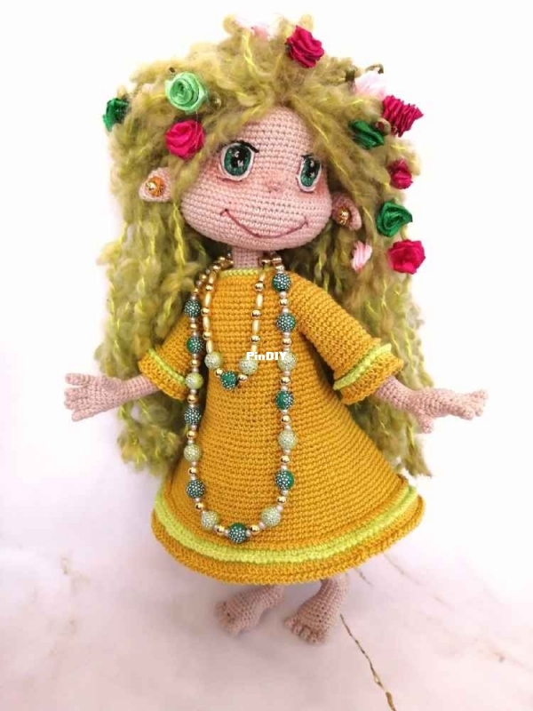 Elena Peshekhonova  Elena Kadulina -  Кикимора 24cm - Kikimora Doll - Russian