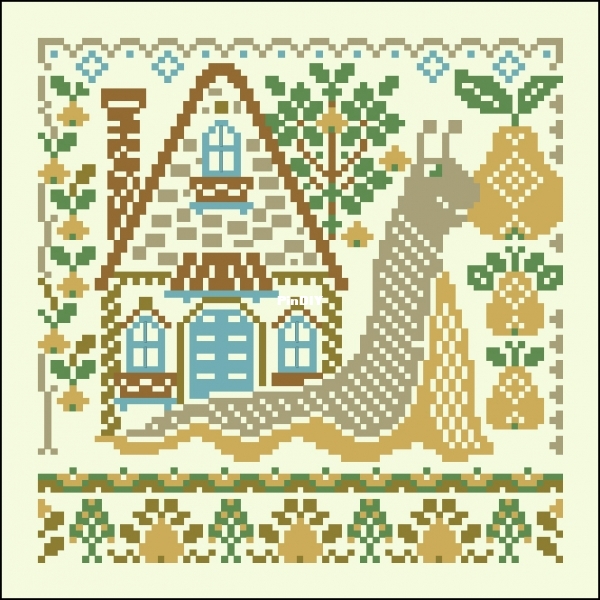 OwlForest Embroidery Snail Houses - Pear.jpg