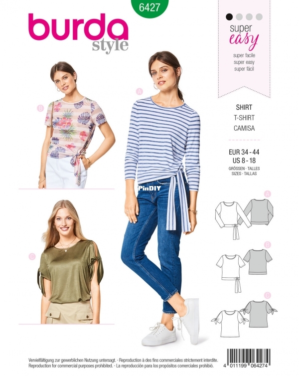 burda 6427 envelope front