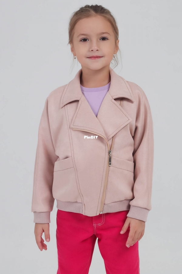 Biker jacket Girls Cecile226 closed front