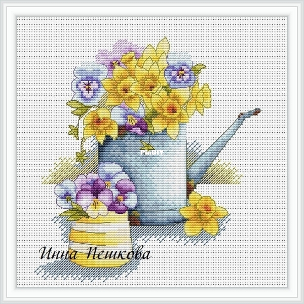 Bouquet With Watering Can by Inna Peshkova orig.jpg