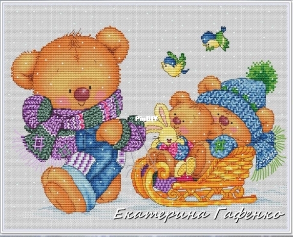 Winter Outing - Bears by Ekaterina Gafenko orig.jpg